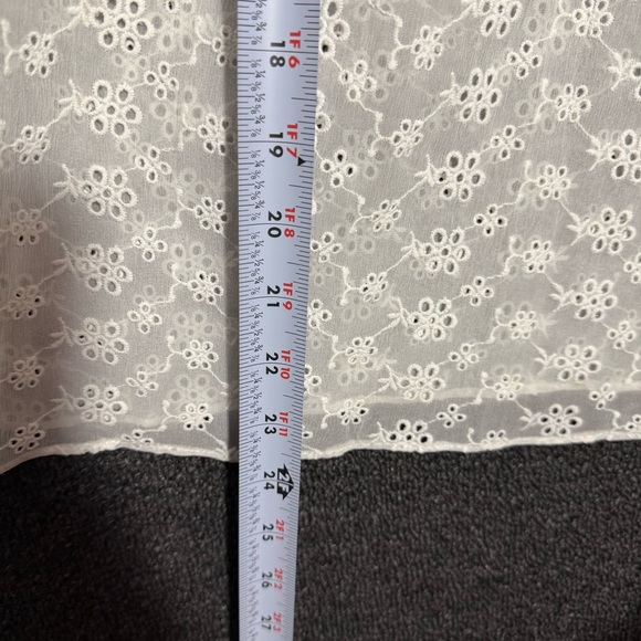 Rebecca Taylor Off White Silk Eyelet Blouse, Women’s 8 - Picture 6 of 8